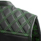 WCL Leather Club Vest w/t Green Lace WCL Helmet