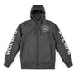 WCL Zippered Armoured Kevlar Lined Motorcycle Riding Hoodie w/t CE Level 1 Armor - Charcoal