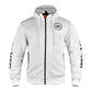 WCL Zippered Armoured Kevlar Lined Motorcycle Riding Hoodie w/t CE Level 1 Armor - White