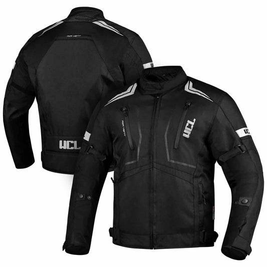 WCL Invader Armoured Motorcycle Textile Jacket - Black