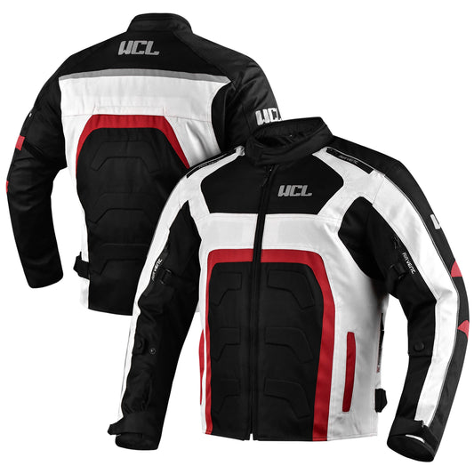 WCL Conqueror Armoured Motorcycle Textile Jacket - Red