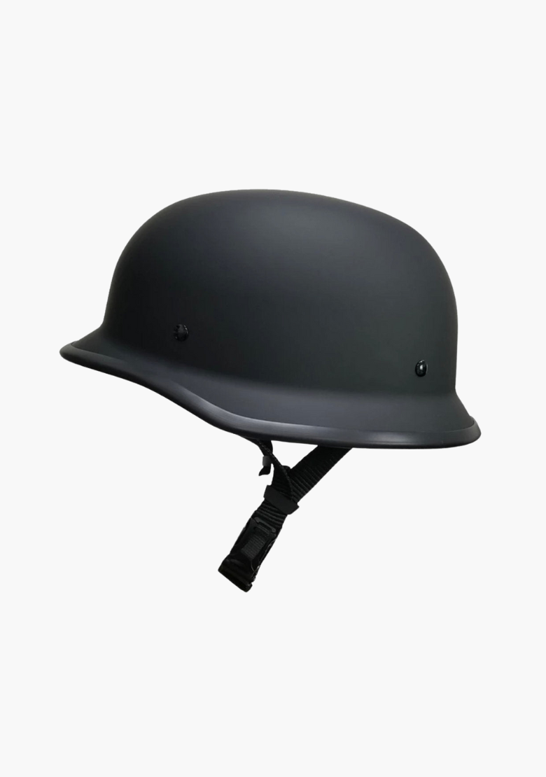 daytona dot skull cap leather motorcycle helmet W/O VISOR - Hi-Gloss Black meeting the minimum liner requirement of 1 inch Daytona Skull Cap Pistons Skull
