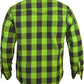 WCL Kevlar Lined Performance Motorcycle Riding Long Sleeve Flannel Shirt  W/T CE Level 1 armor - Green WCL Helmet