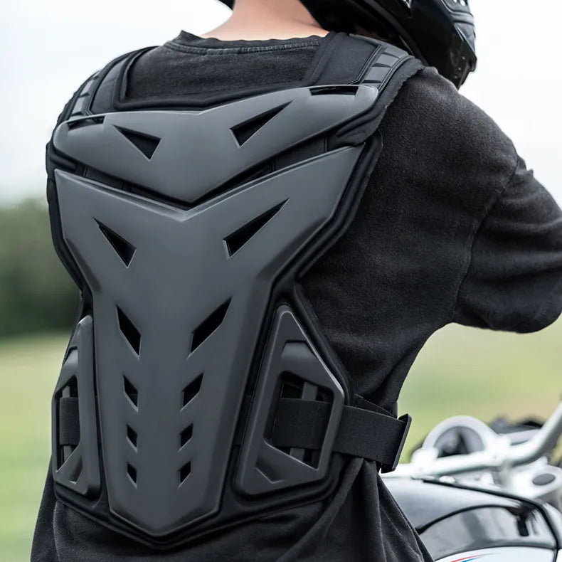 WCL Motorcycle Armor Vest Back Protector Motorcycle Riding Chest Armor - Black