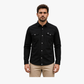 WCL Kevlar Lined Performance Motorcycle Riding Long sleeve Flannel Shirt W/T CE Level 1 armor - Black