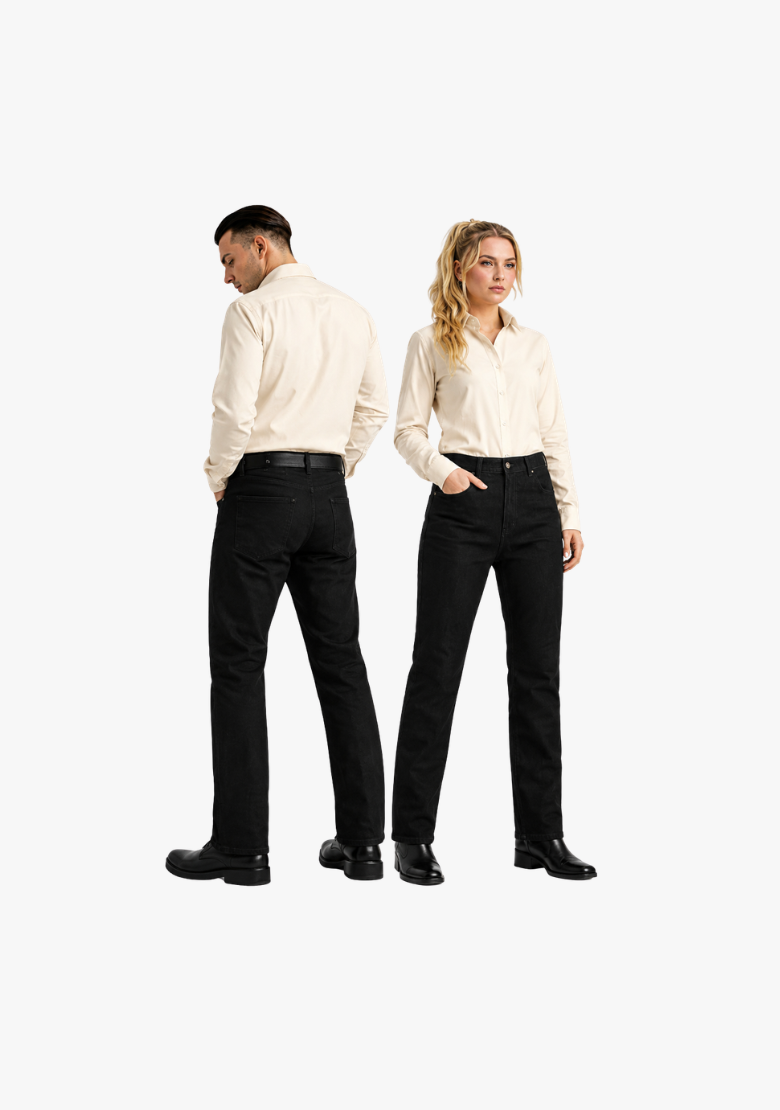 WCL Motorcycle Refinforced Kevlar Riding Jeans - Black