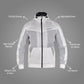 Softshell Cordura Armored Motorcycle Mesh Hoodie w/t CE Level 1 armor - Green WCL Helmet
