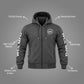 WCL Zippered Armoured Kevlar Lined Motorcycle Riding Hoodie w/t CE Level 1 Armor - Charcoal