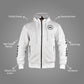 WCL Zippered Armoured Kevlar Lined Motorcycle Riding Hoodie w/t CE Level 1 Armor - White