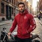 WCL Zippered Armoured Kevlar Lined Motorcycle Riding Hoodie w/t CE Level 1 Armor - White WCL Helmet