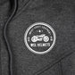 WCL Zippered Armoured Kevlar Lined Motorcycle Riding Hoodie w/t CE Level 1 Armor - Charcoal