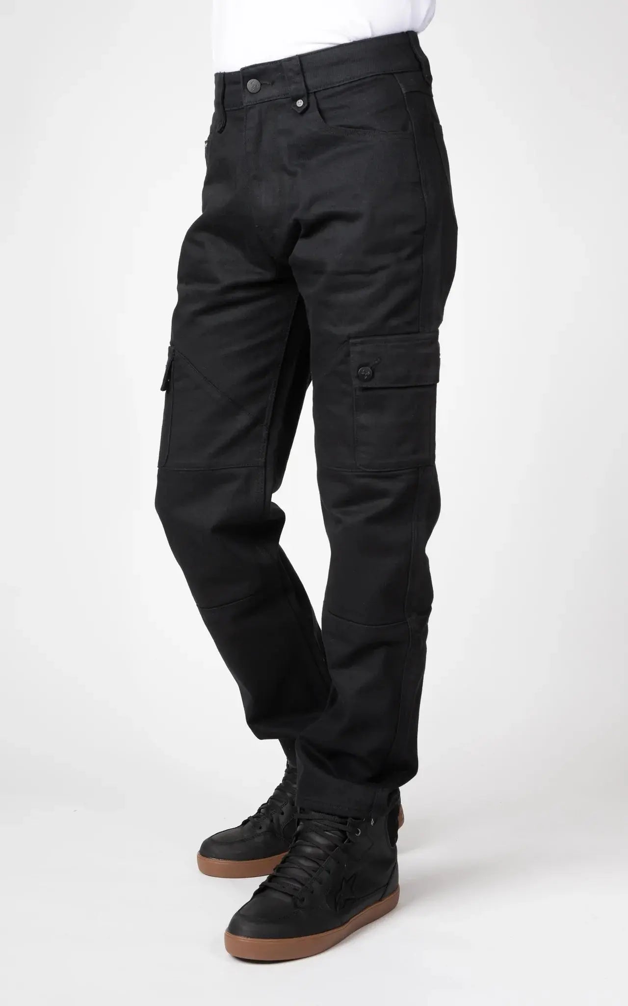 MENS TACTICAL RANGER BLACK EASY KEVLAR LINED RIDING PANTS - Bull-it X ...