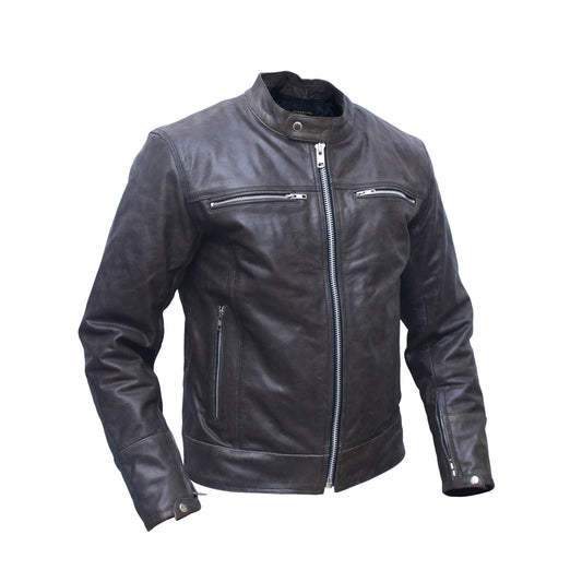 WCL Leather Scooter Style Motorcycle Jacket wclapparel