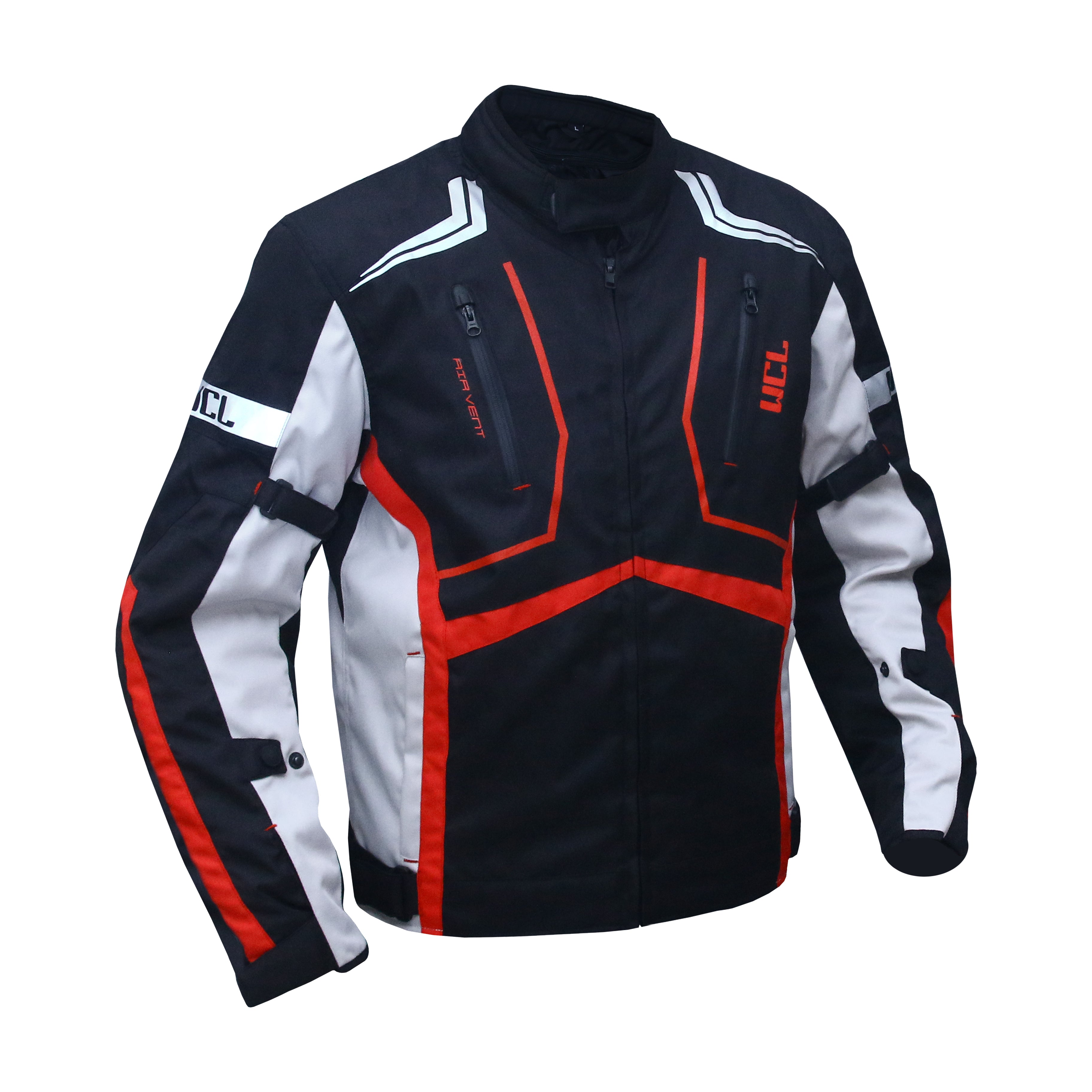 WCL Invader Armoured Motorcycle Textile Jacket Red - WCL Helmet – WCL ...