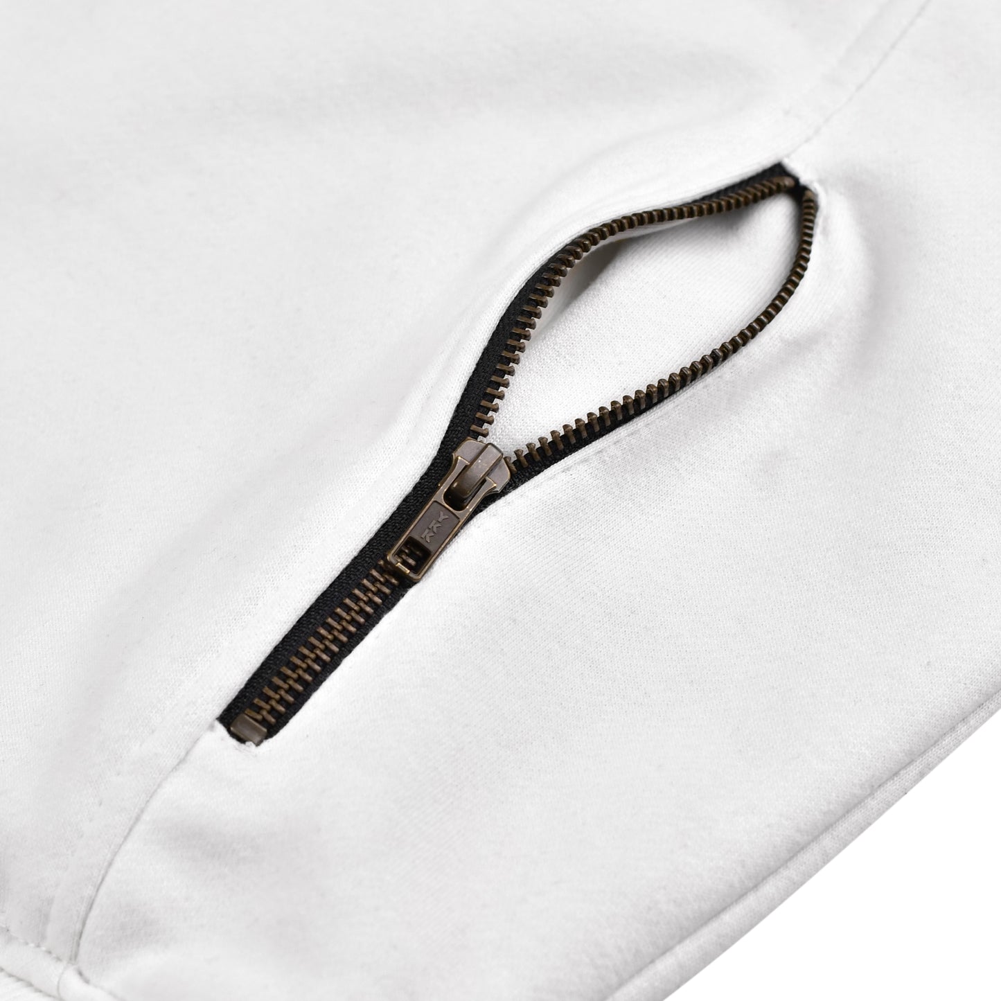 WCL Zippered Armoured Kevlar Lined Motorcycle Riding Hoodie w/t CE Level 1 Armor - White