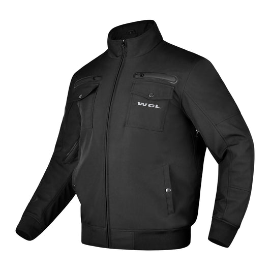 Softshell Cordura Armored Motorcycle Waterproof Jacket w/t CE Level 1 armor WCL Helmet