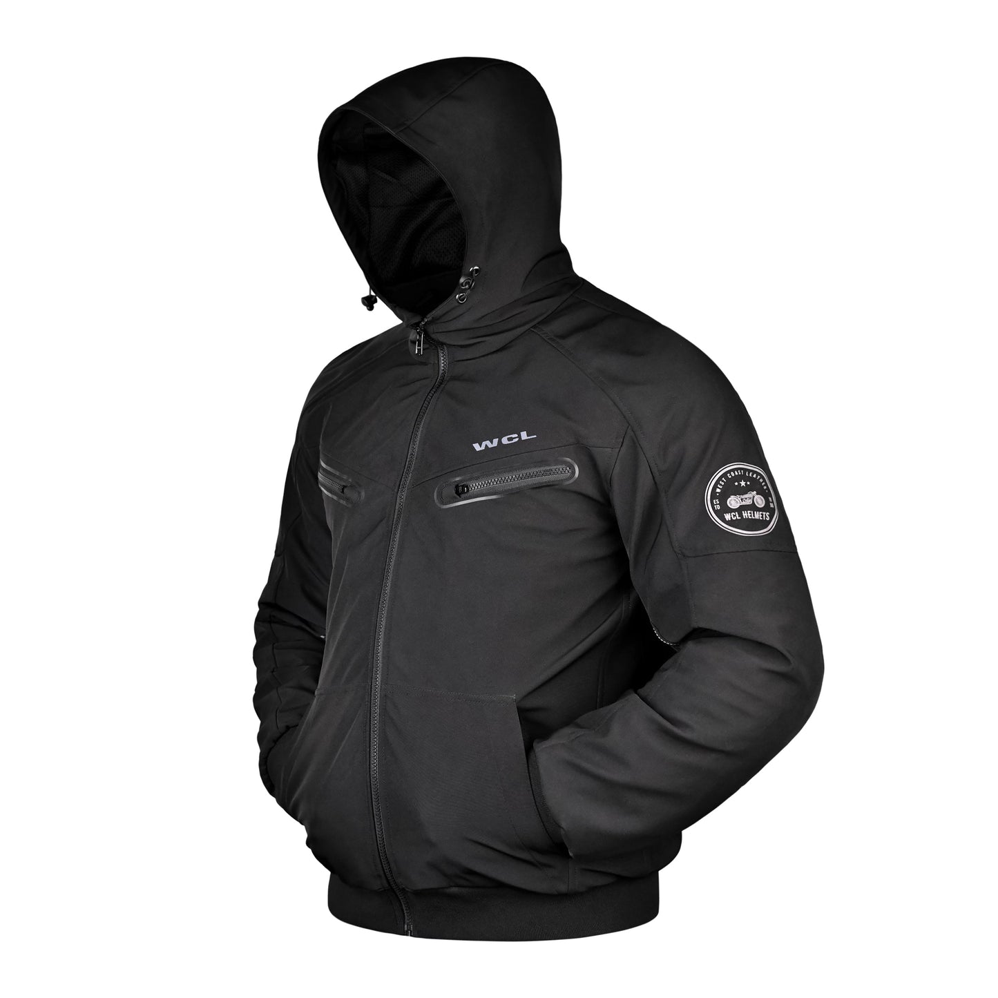 Softshell Cordura Armored Motorcycle Waterproof Bomber w/t CE Level 1 armor WCL Helmet