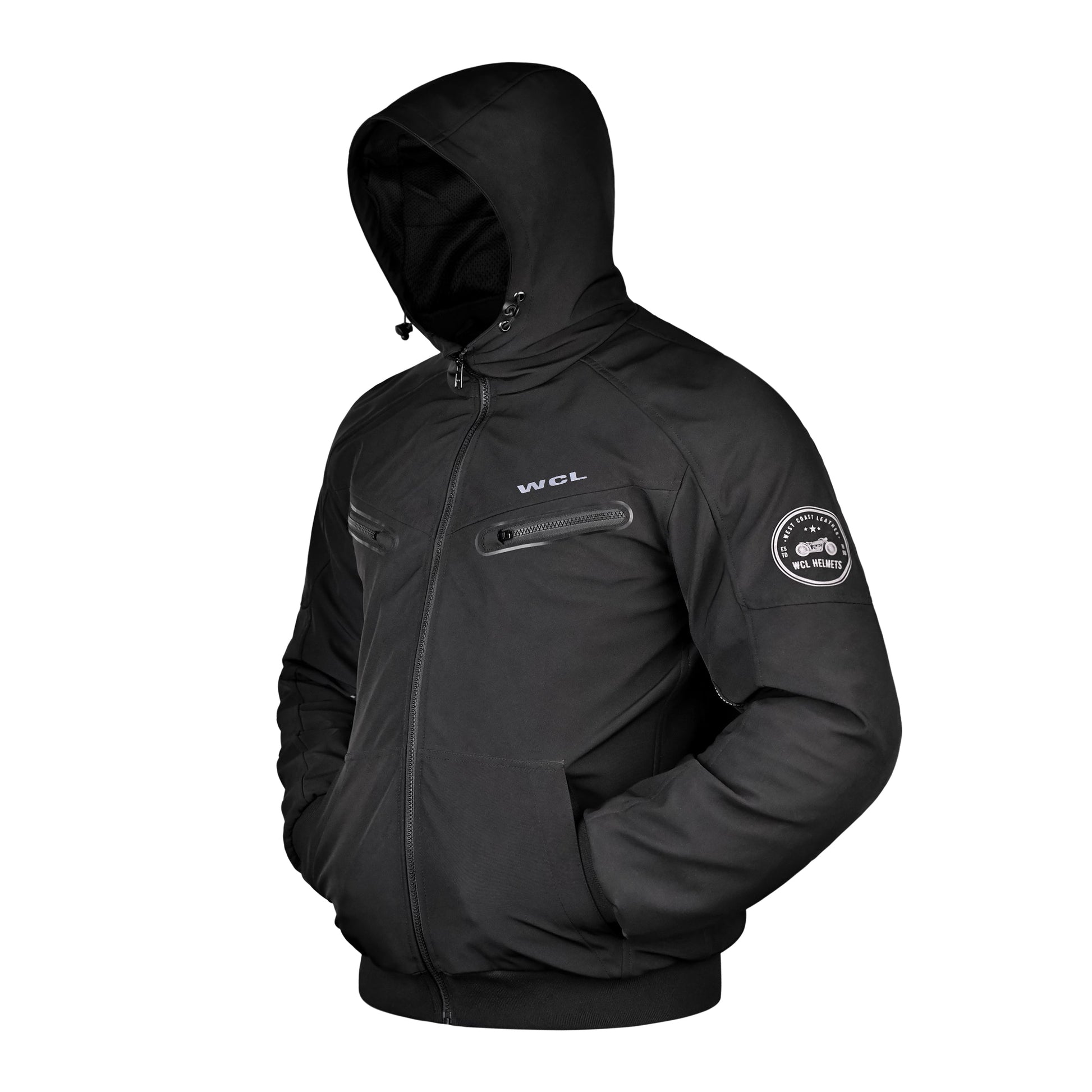 Softshell Cordura Armored Motorcycle Waterproof Bomber w/t CE Level 1 armor WCL Helmet