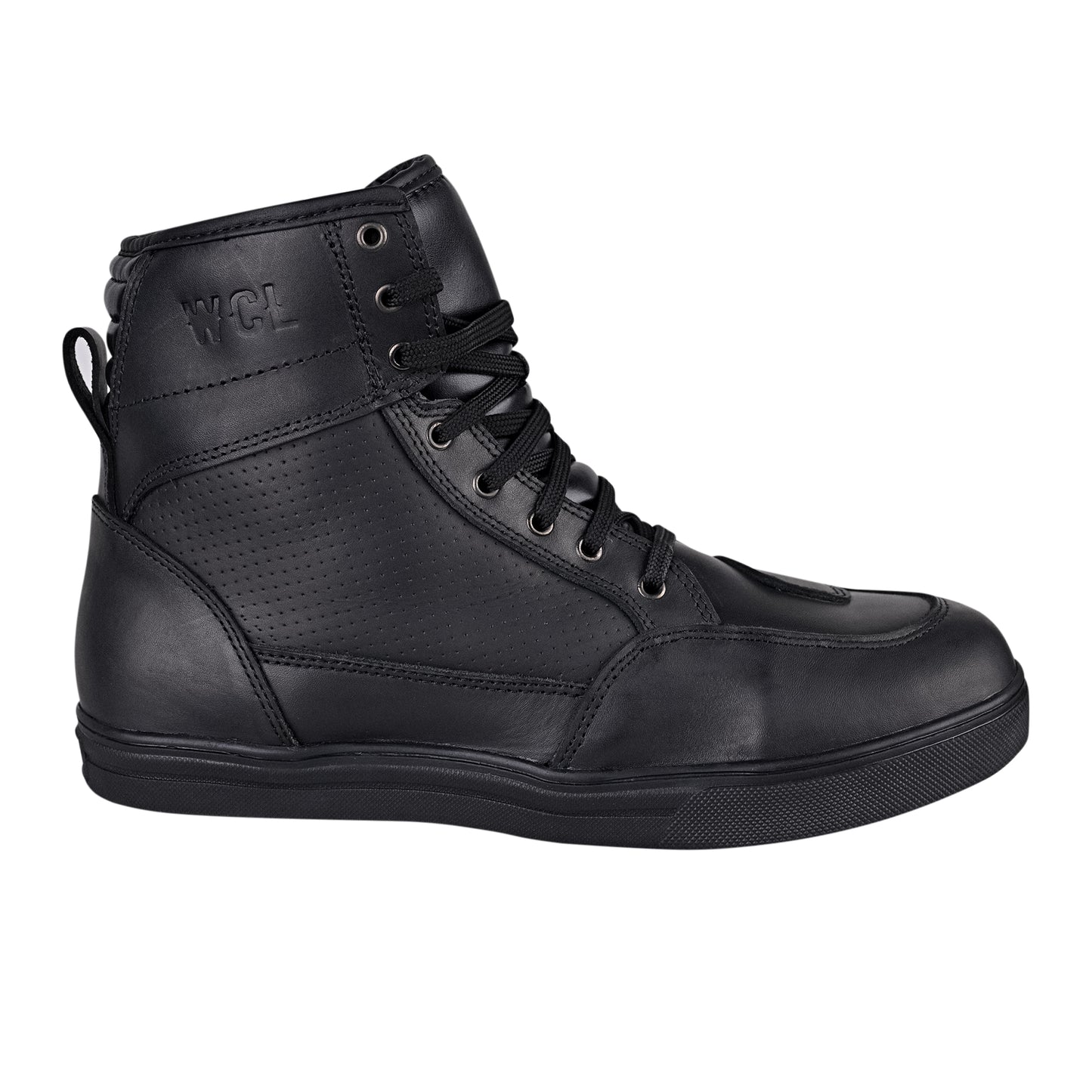 WCL Motorcycle Riding Leather Shoes - Black Sneaker