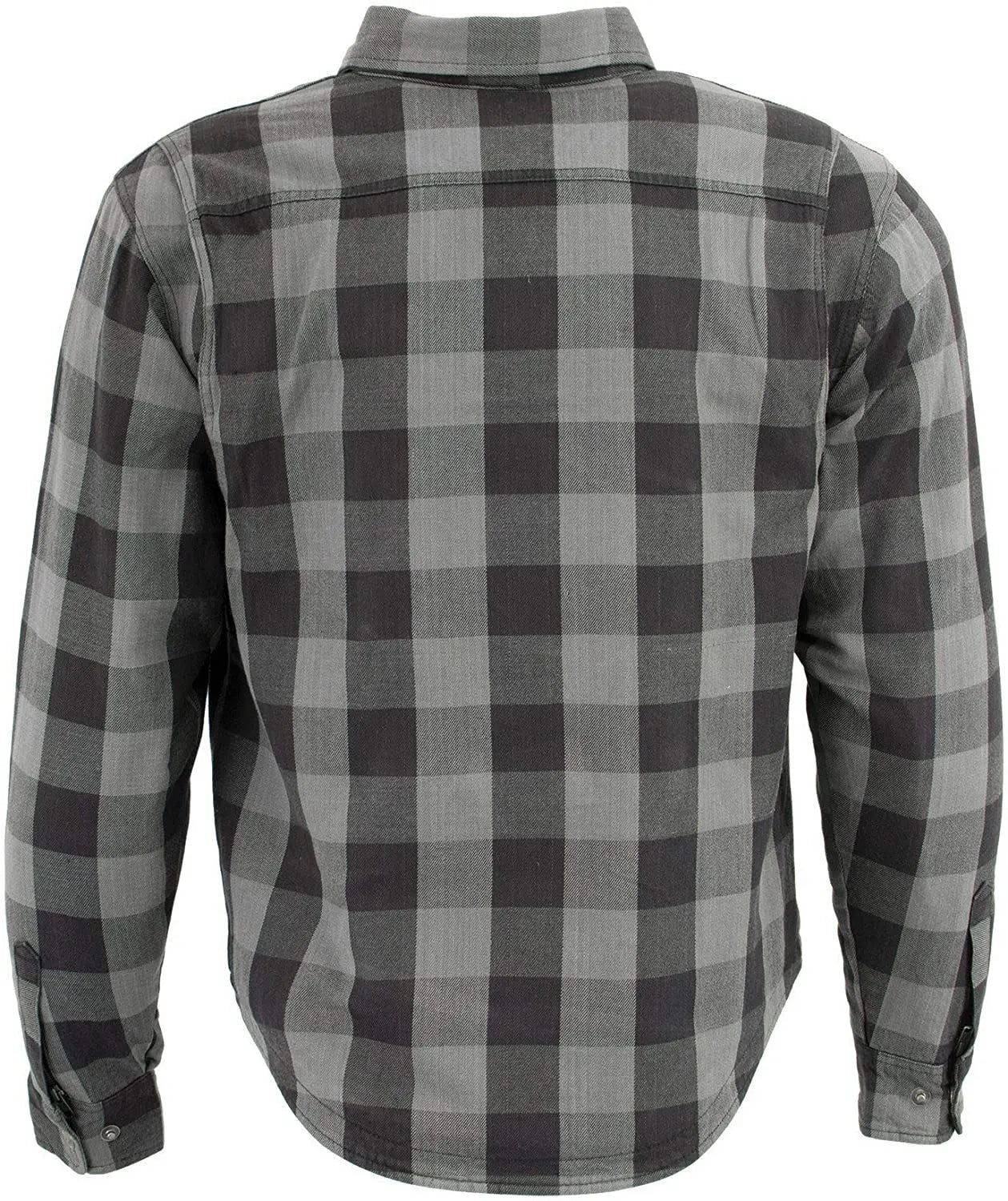 WCL Kevlar Lined Performance Motorcycle Riding Long sleeve Flannel Shirt W/T CE Level 1 armor - Gray WCL Helmet