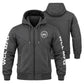 WCL Zippered Armoured Kevlar Lined Motorcycle Riding Hoodie w/t CE Level 1 Armor - Charcoal
