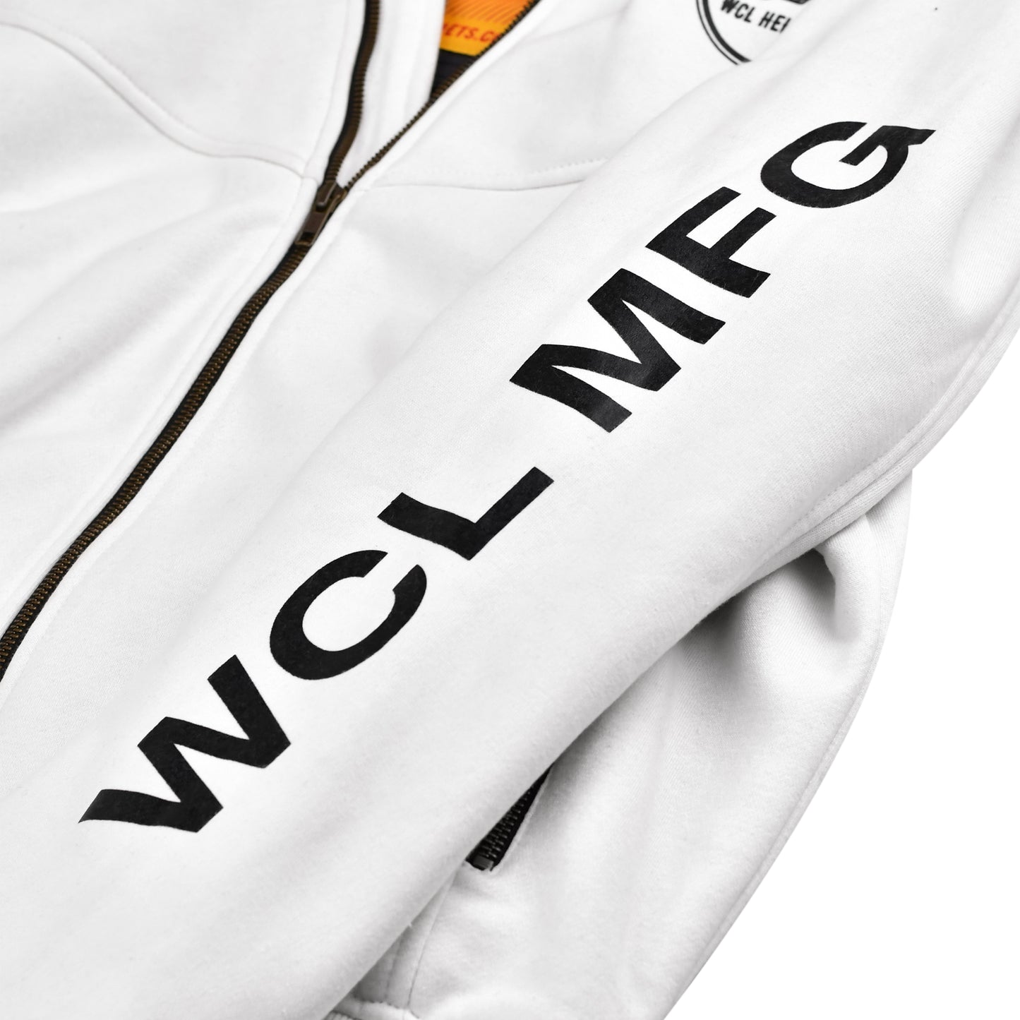 WCL Zippered Armoured Kevlar Lined Motorcycle Riding Hoodie w/t CE Level 1 Armor - White