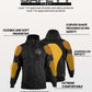 WCL Zippered Armoured Kevlar Lined Motorcycle Riding Hoodie w/t CE Level 1 Armor - Gray WCL Helmet
