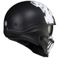 WCL 2 in 1 Striker Helmet with Removable Mask - Drop Down Tinted Visor, Quick Release Buckle, DOT Approved - Skull WCL Helmet