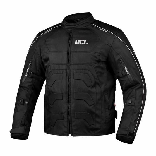 WCL Conqueror Armoured Motorcycle Textile Jacket - Black