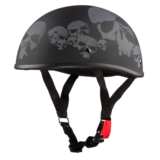 WCL Beanie Motorcycle Half Helmet - Skull WCL Helmet