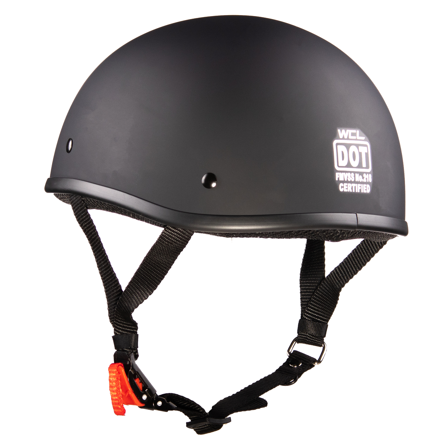 WCL Beanie Motorcycle Half Helmet - Matte Black WCL Helmet
