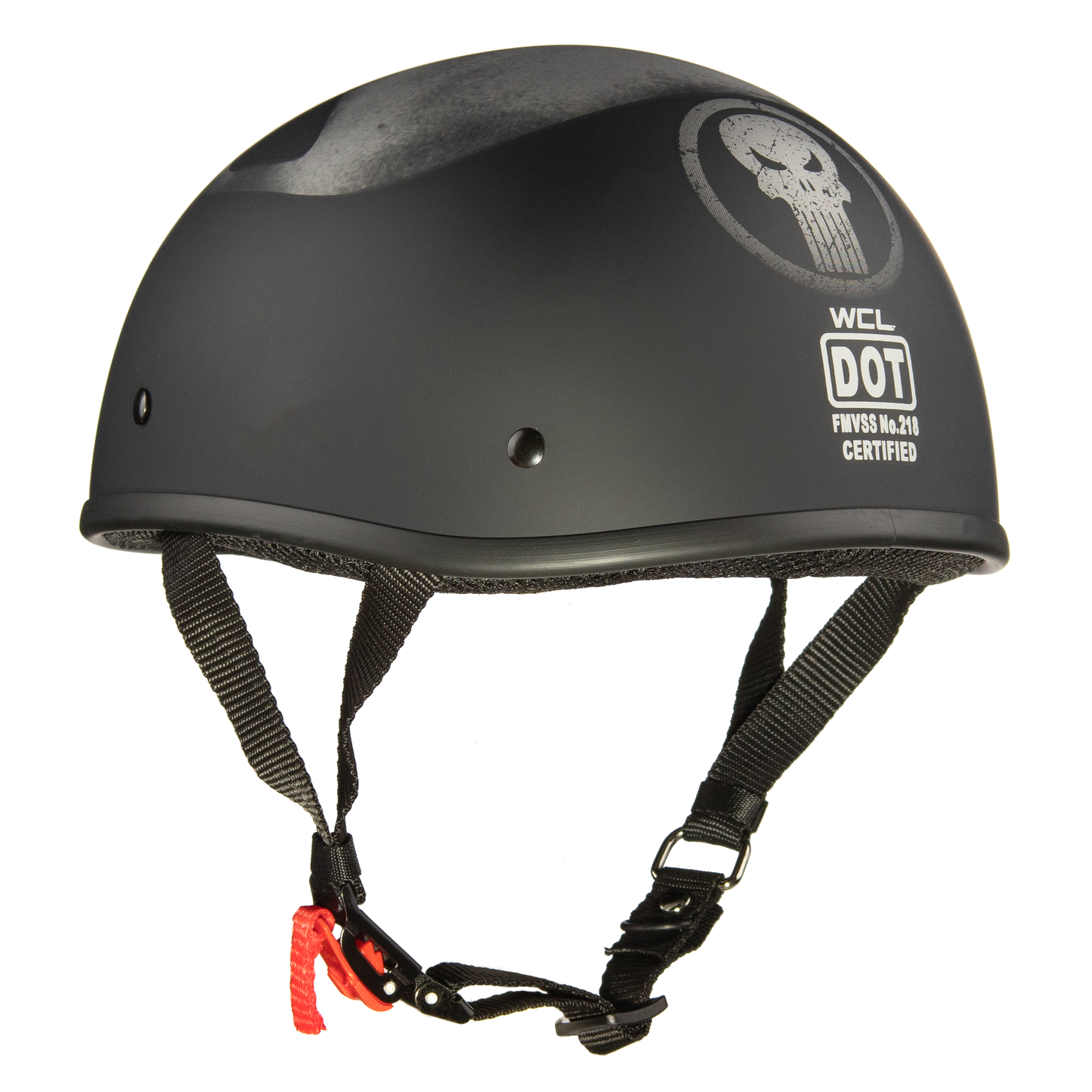 WCL Beanie Motorcycle Half Helmet - Punisher WCL Helmet