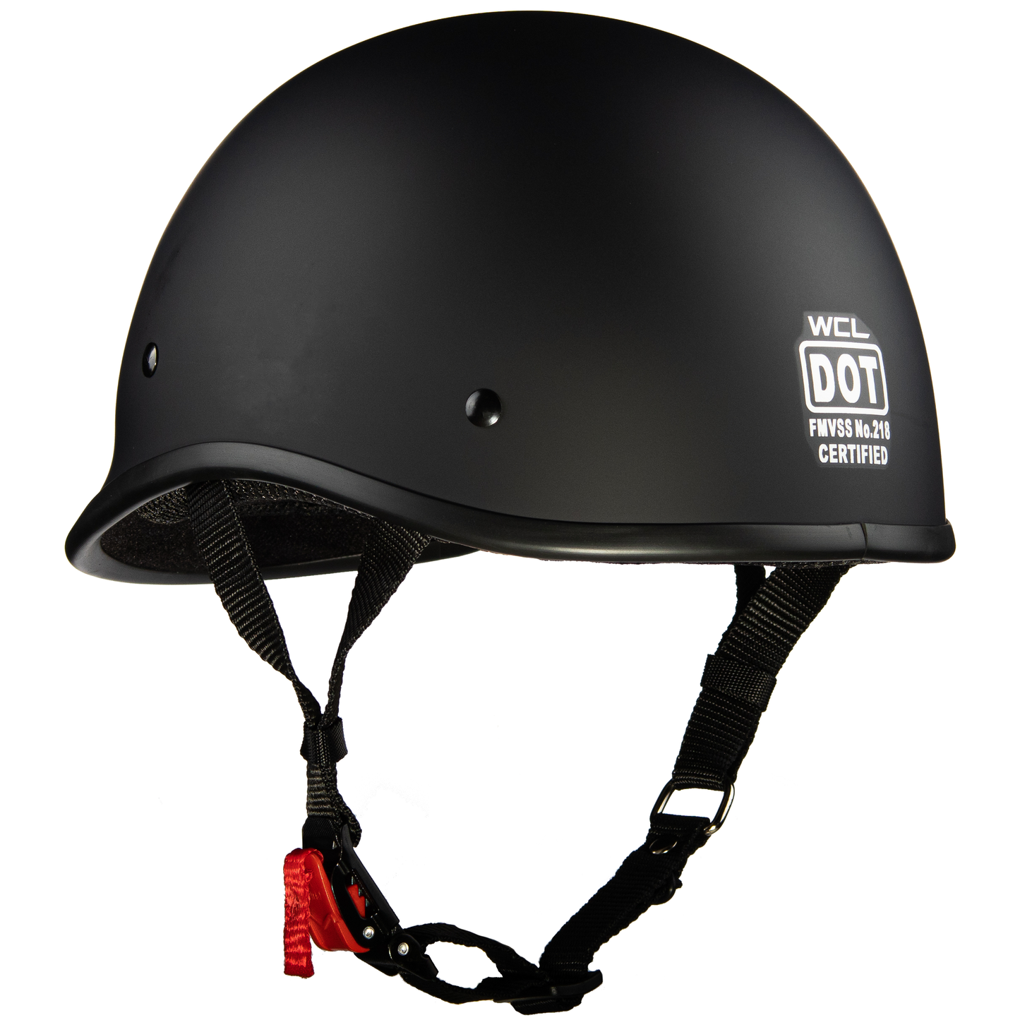 Polo Motorcycle Half Helmet - Matte Black WCL