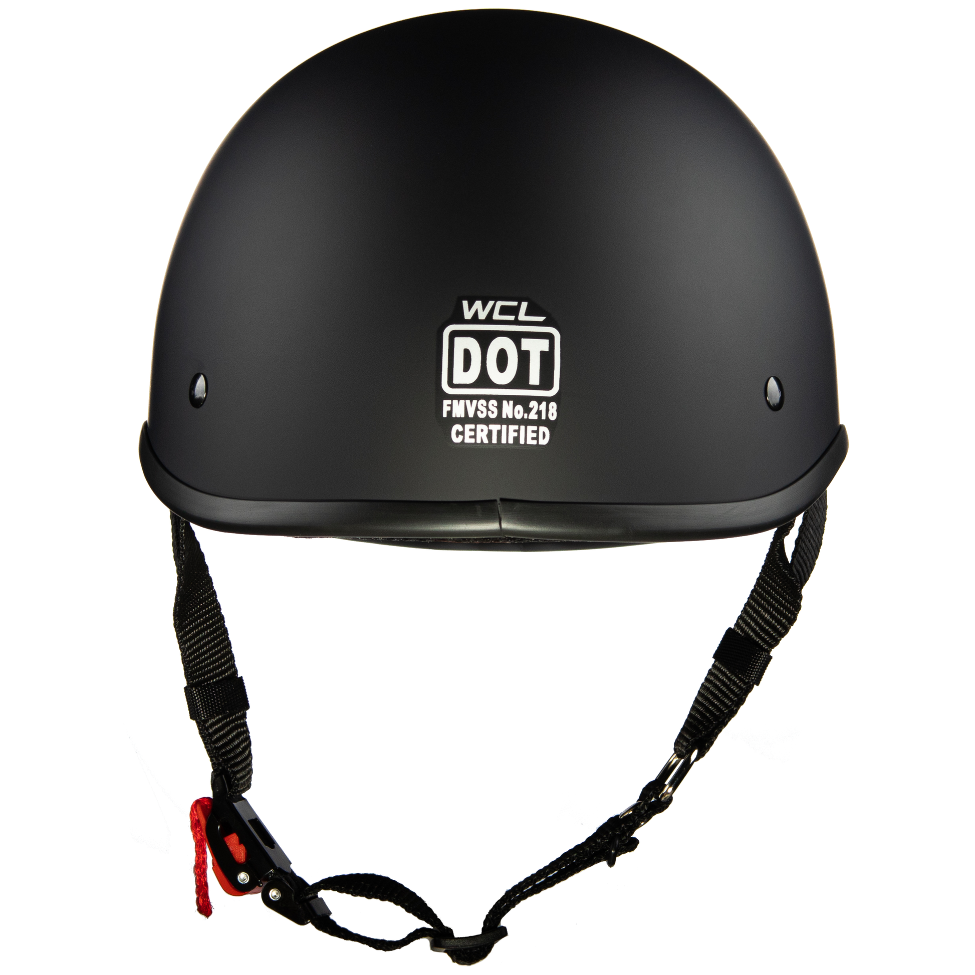 Milwaukee Helmets Matte Black 'Polo' Half Face Motorcycle Helmet