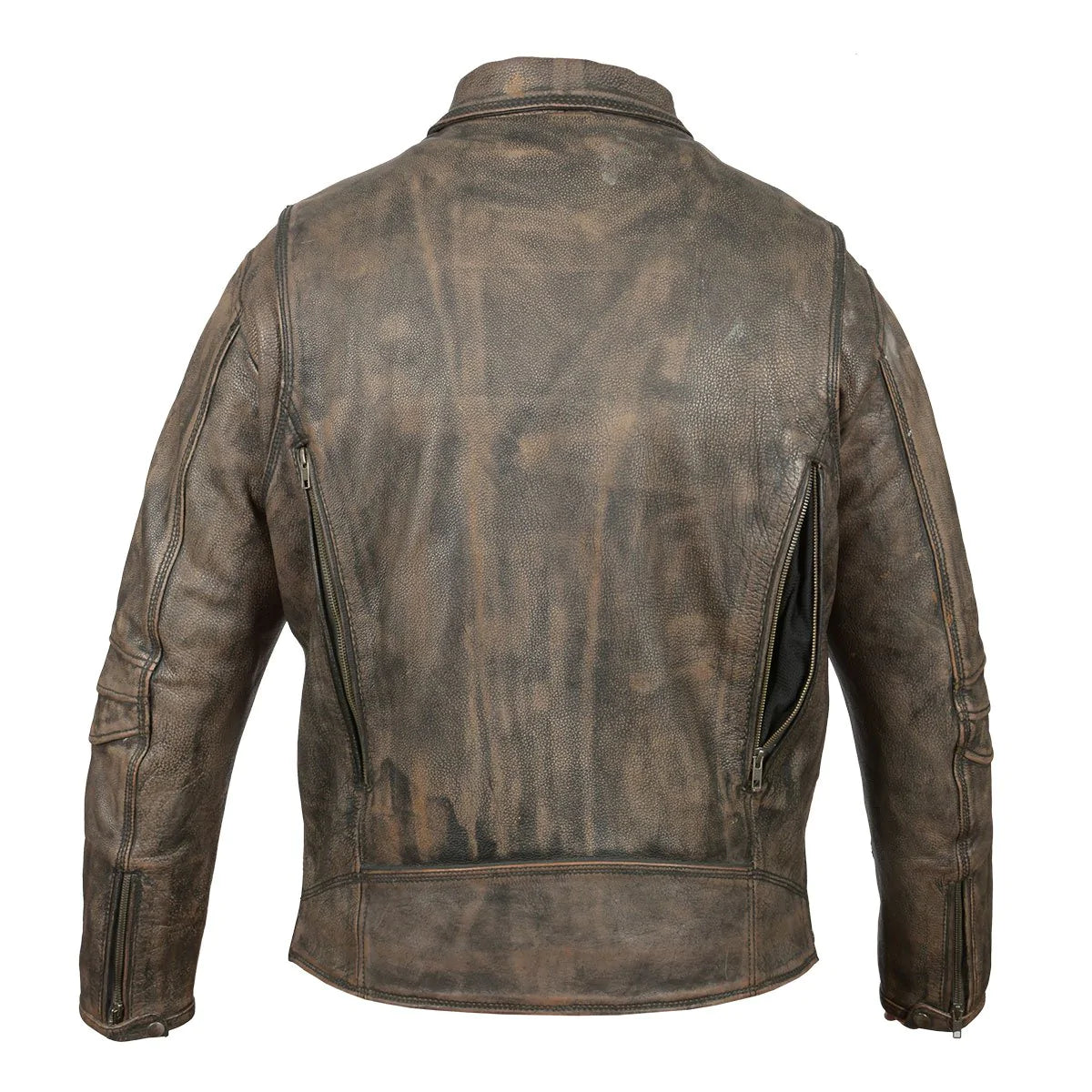 WCL- Chief Jacket Premium Leather with Kidney protection - Distressed Brown wclapparel