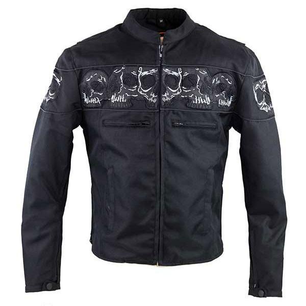 Men's skull clearance mesh riding jacket