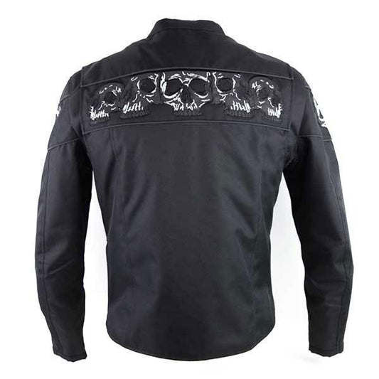 Reflective Skull Textile Motorcycle Jacket wclapparel