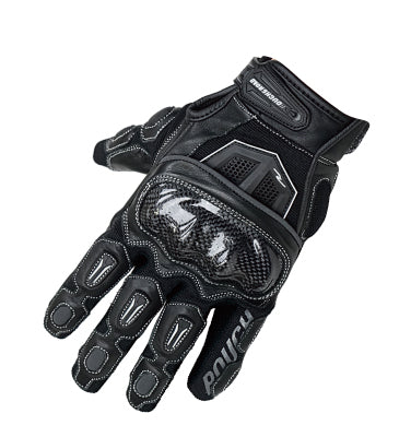 WCL Blaster Leather Motorcycle Armoured Gloves Black and white wclapparel