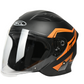 WCL 3/4 W/ Dual Flip Down Faceshields Motorcycle Helmet & Scooter Helmet - Orange Black WCL Helmet