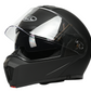 WCL 786 Modular Full Face Motorcycle Helmet with Double Lens Visor - Mattblack WCL Helmet