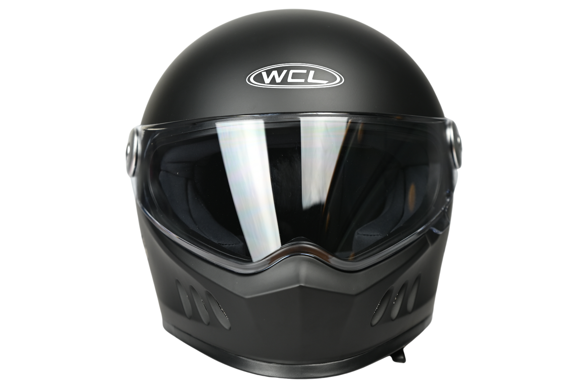 WCL Raider Full Face Motorcycle Helmet - Drop Down Tinted Visor, Quick ...