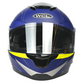 WCL Raider Full Face Motorcycle Helmet - Drop Down Tinted Visor, Quick Release Buckle, DOT Approved - Blue Yellow