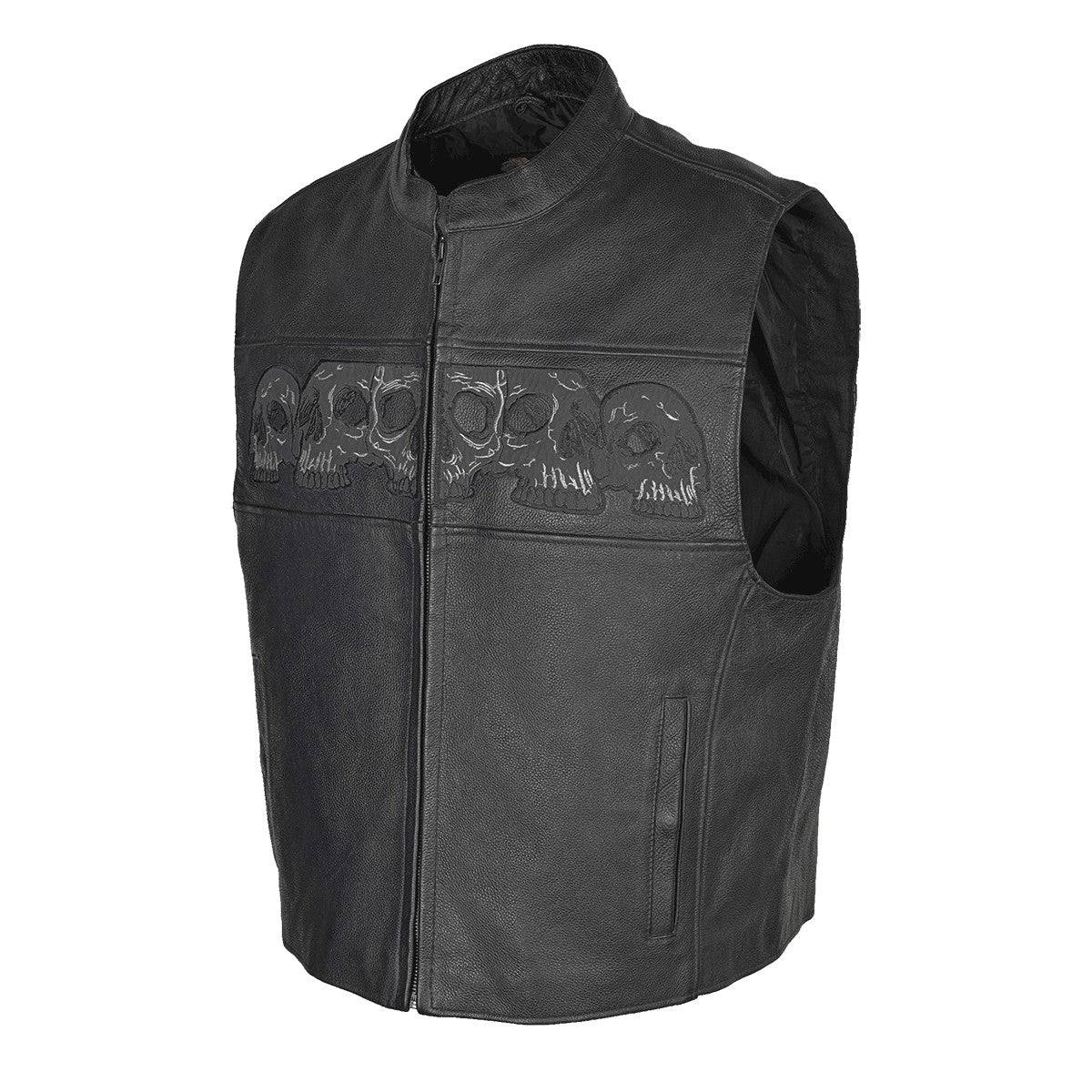 Club Style Vest with Skulls - WCL Helmet