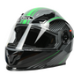 WCL Modular Full Face Motorcycle Helmet with Double Lens Visor - Green Black WCL Helmet