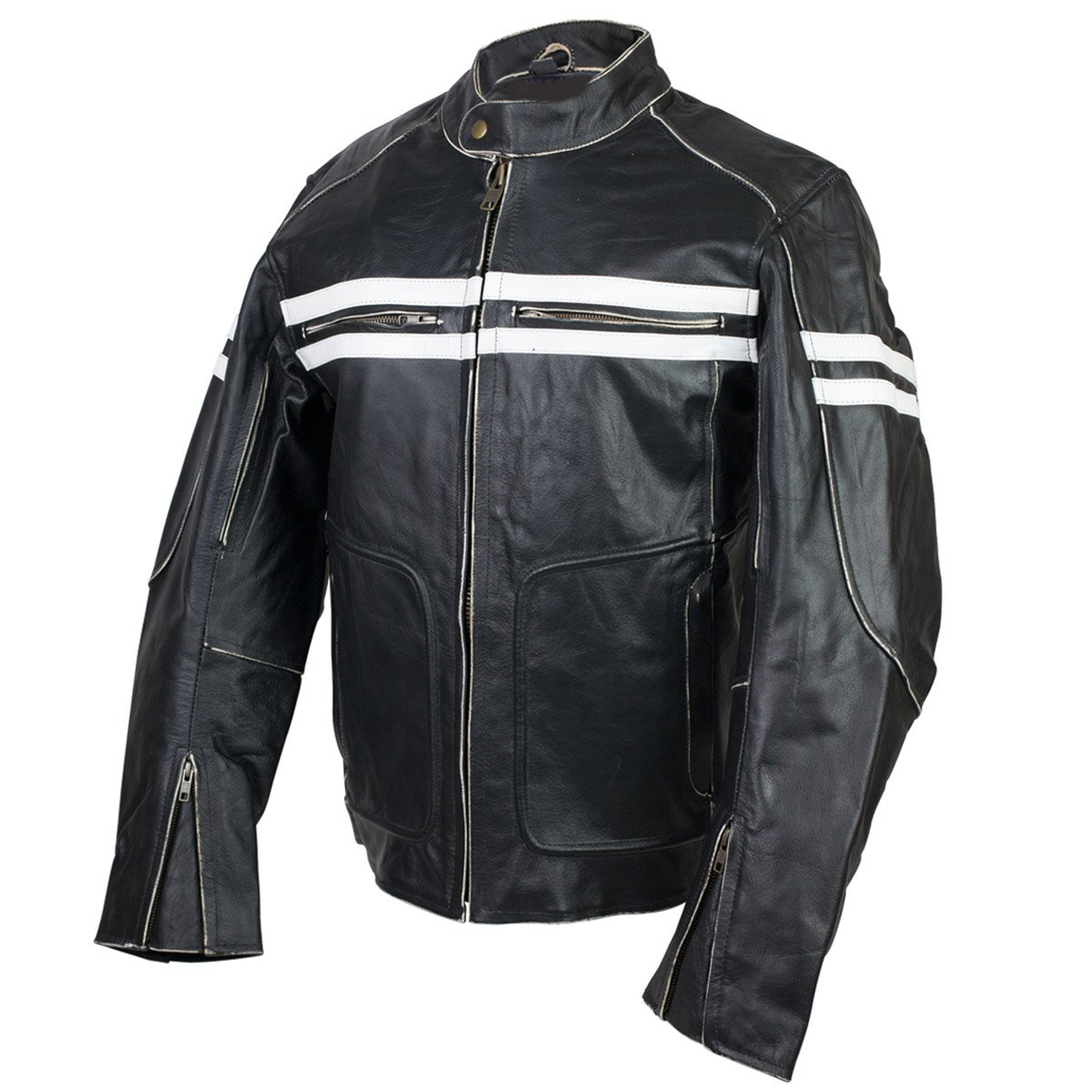 Vintage Motorcycle Leather Jacket - WCL Helmet – WCL Helmet
