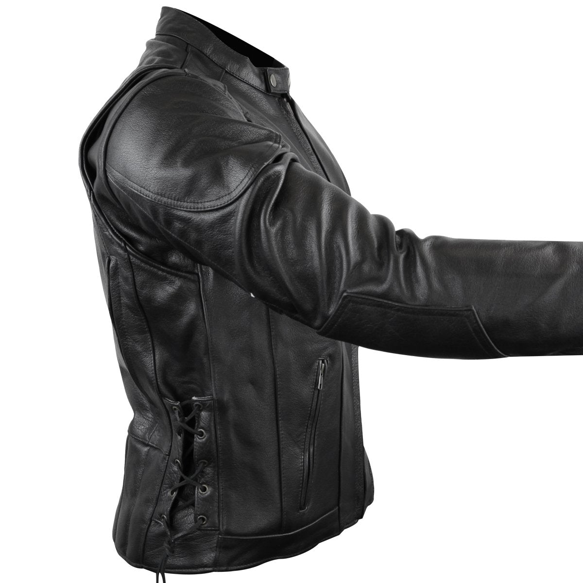WCL Cowhide Leather Fully Lined Racer Jacket wclapparel