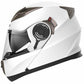 WCL Modular Full Face Motorcycle Helmet with Double Lens Visor - Gloss White WCL Helmet