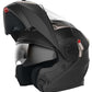 WCL Modular Full Face Motorcycle Helmet with Double Lens Visor - Flat Black WCL Helmet